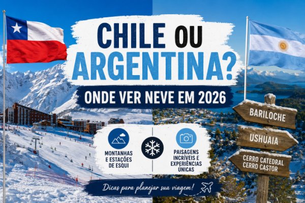 Temporada de neve 2026: Chile ou Argentina?
