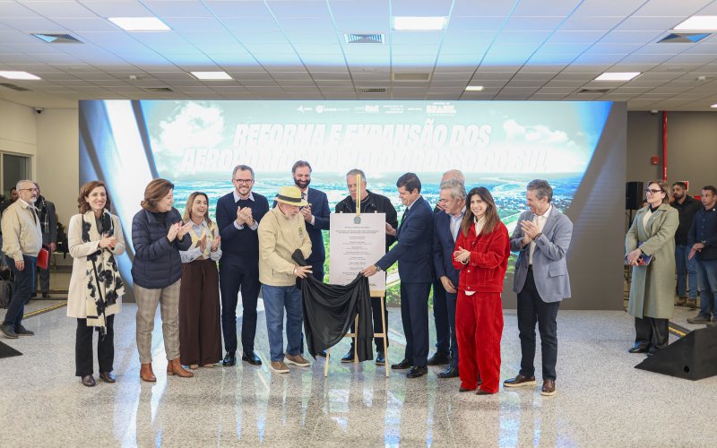 Aena inaugura obras de modernização dos aeroportos de Campo Grande, Corumbá e Ponta Porã.